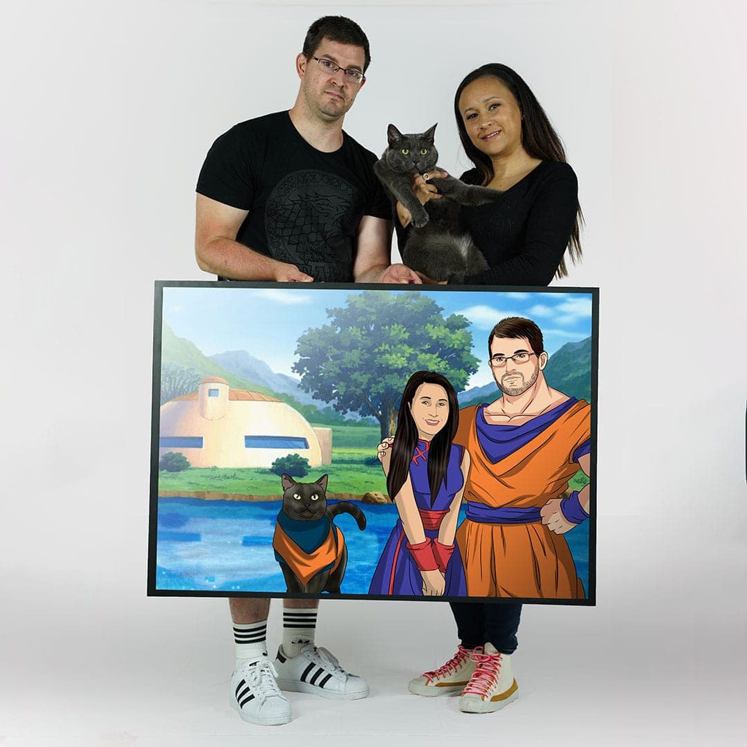 portrait dragon ball réalisé par cartoonely