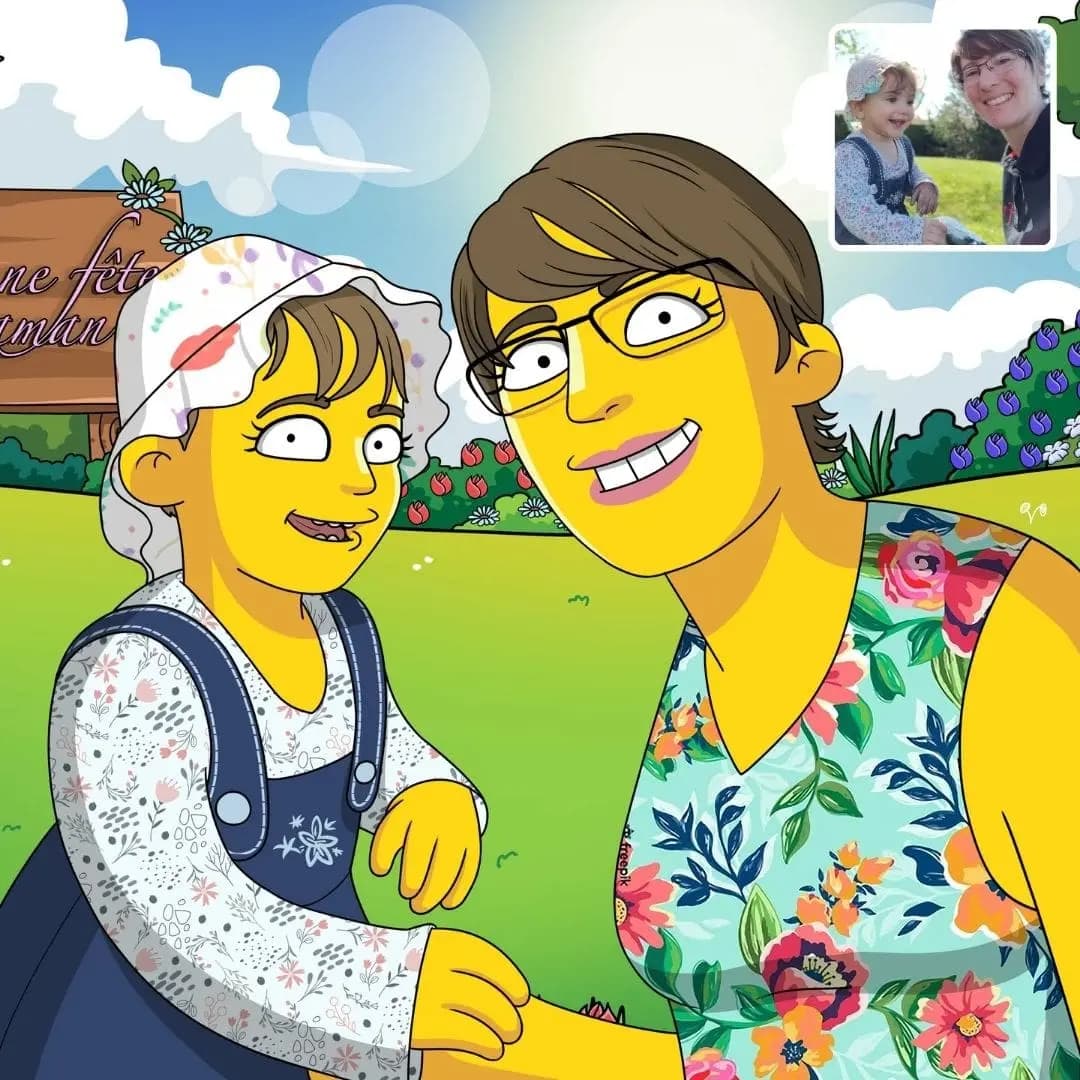 Portrait Simpson Personnalisé