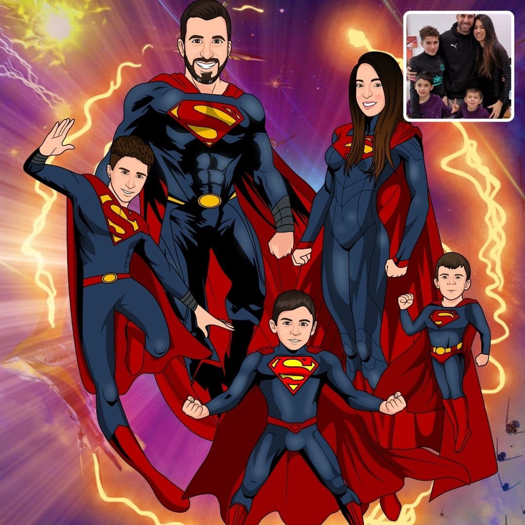 Custom marvel portraits made by Cartoonely original gifts