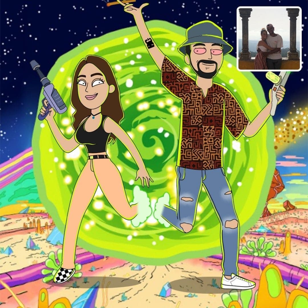Product - Custom rick and Morty Portrait