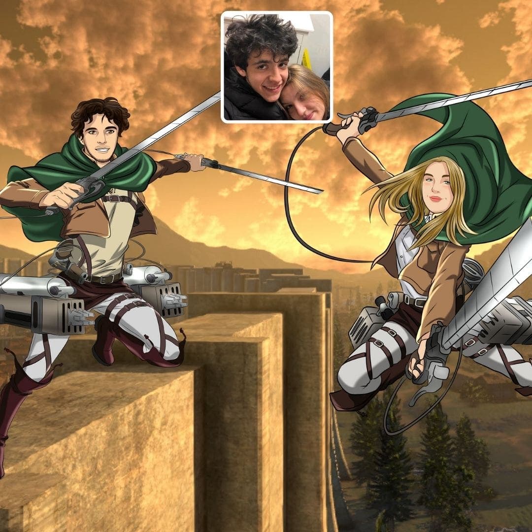 attack on titans drawing custom portrait